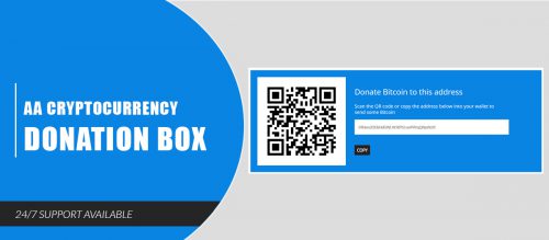 AA Cryptocurrency Donation Box