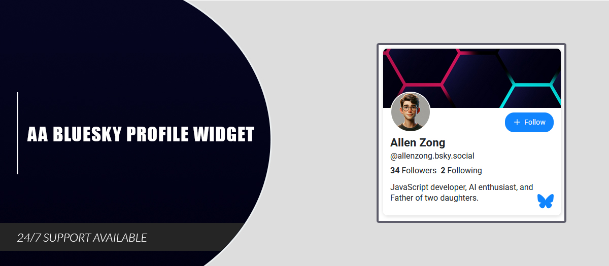 AA Bluesky Profile Widget