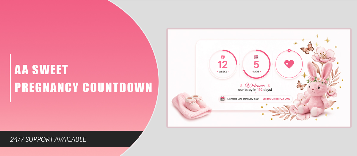 AA Sweet Pregnancy Countdown