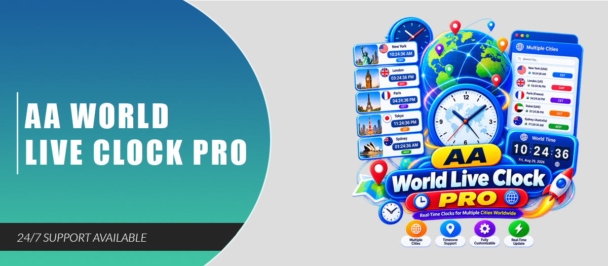 AA World Live Clock Pro