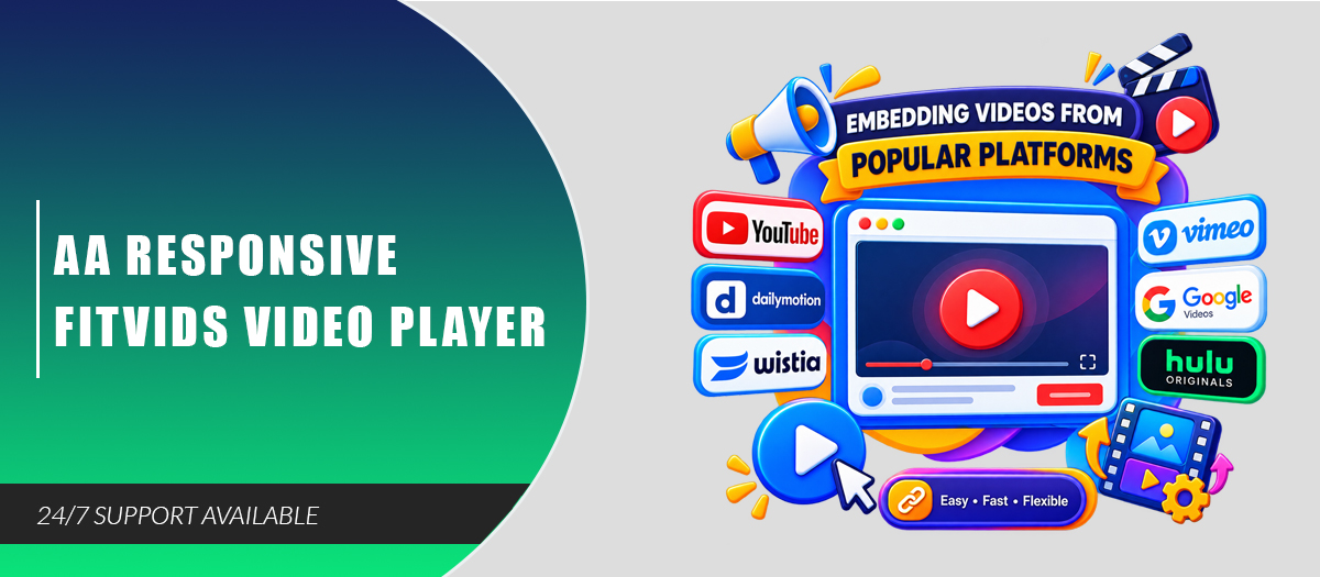AA Responsive Fitvids Video Player