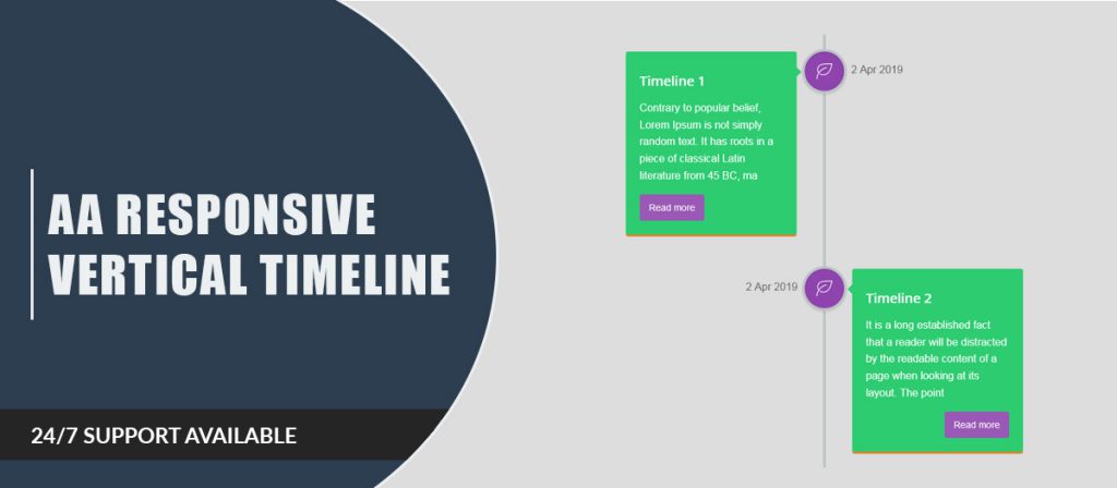 aa-responsive-vertical-timeline - AA Extensions