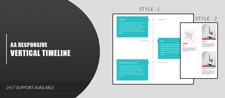 AA Responsive Article Vertical Timeline - AA Extensions