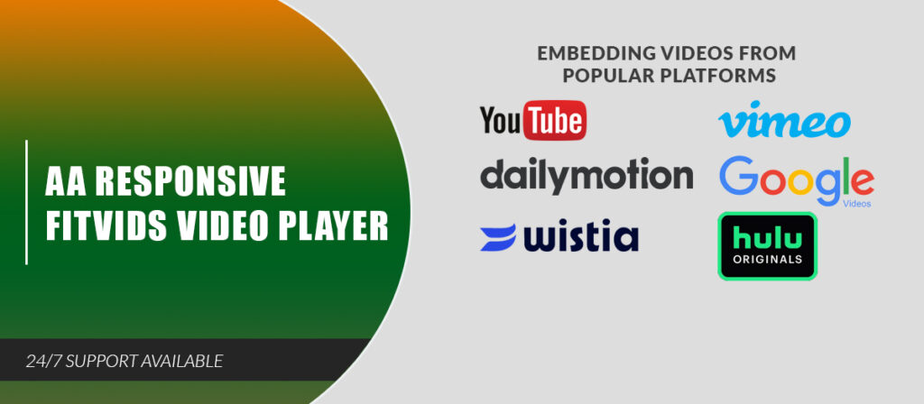 AA Responsive Fitvids Video Player - AA Extensions