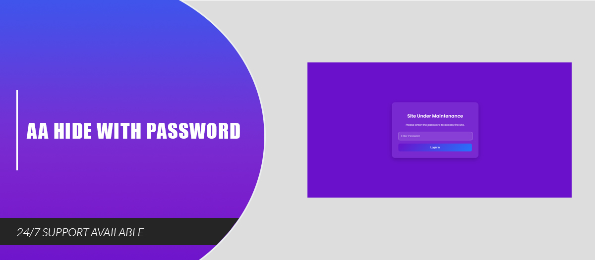 AA Hide With Password - AA Extensions