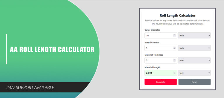 AA Roll Length Calculator - AA Extensions