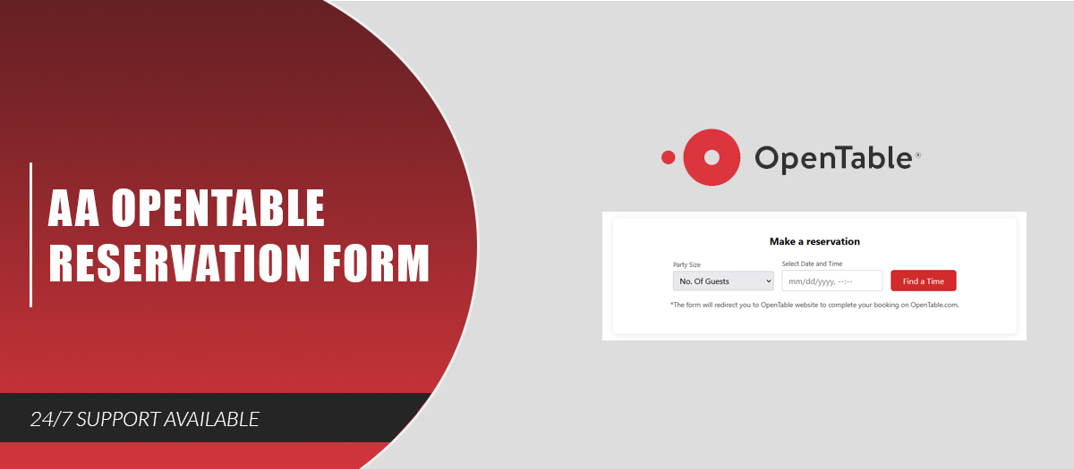 Aa Opentable Reservation Form